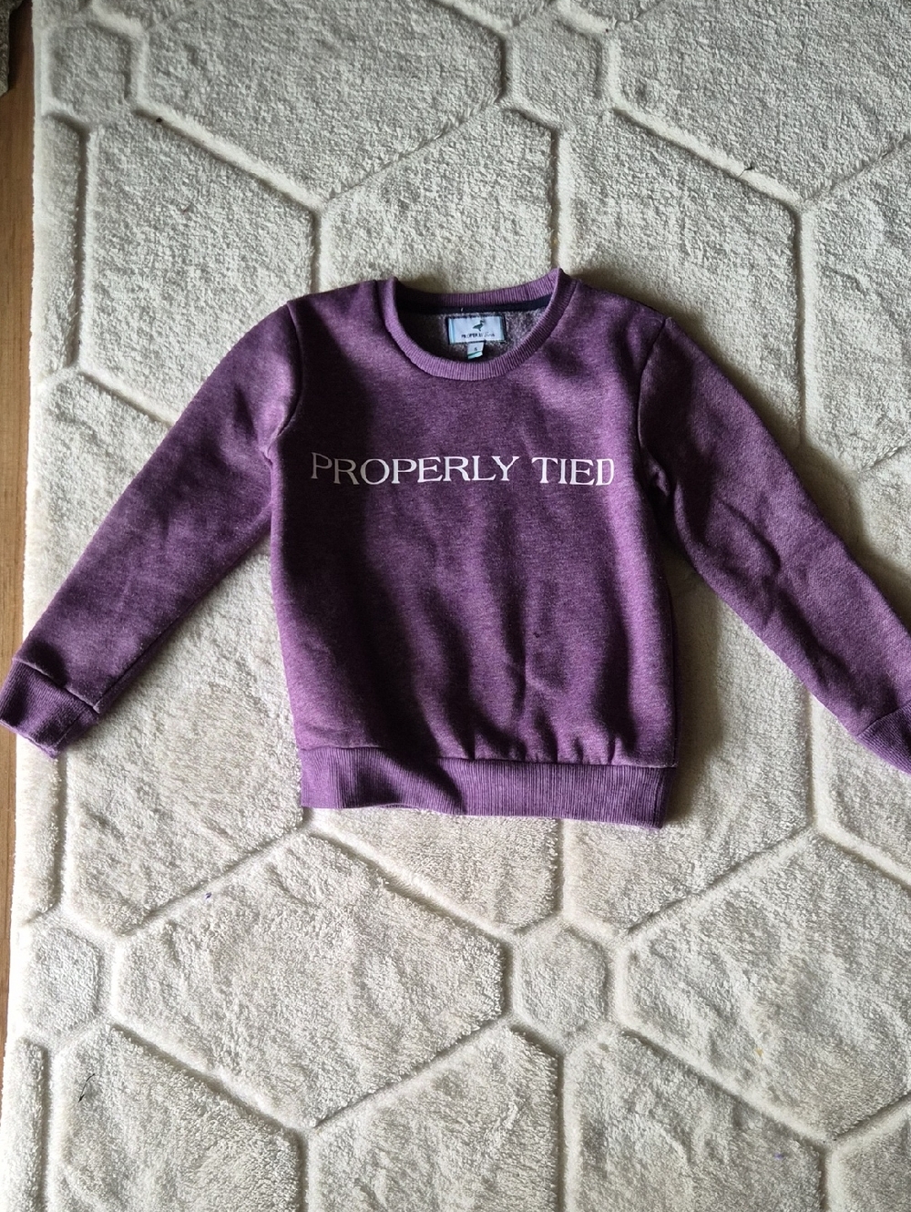 Properly Tied Kids Purple Crewneck Sweatshirt